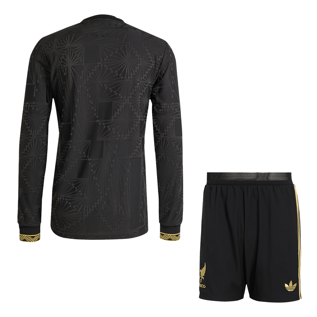 Mexico Third Away Long Sleeve Authentic Jerseys Kit 2025 - Gold Cup