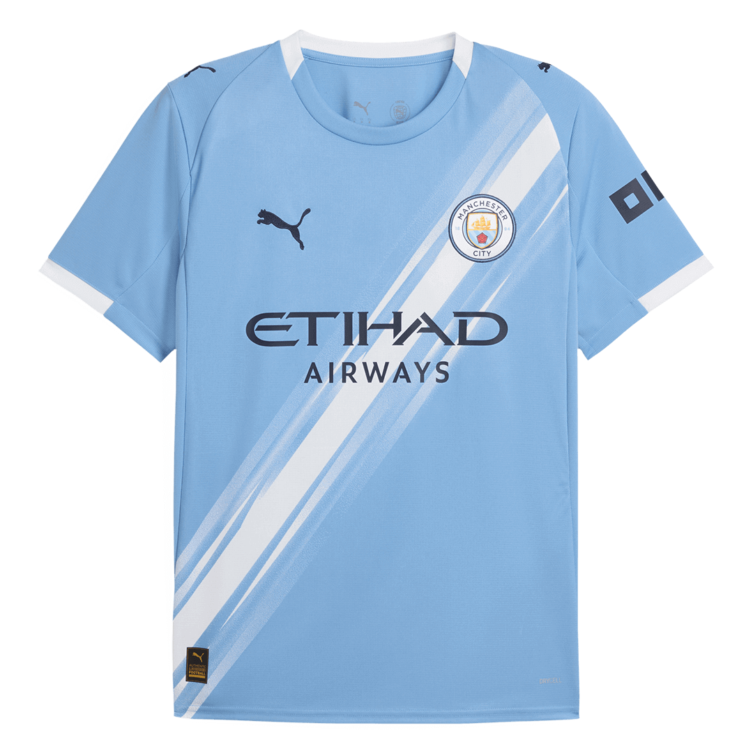 HAALAND #9 Εντός έδρας ποδοσφαιρική φανέλα Manchester City 2025/26 Μπλε