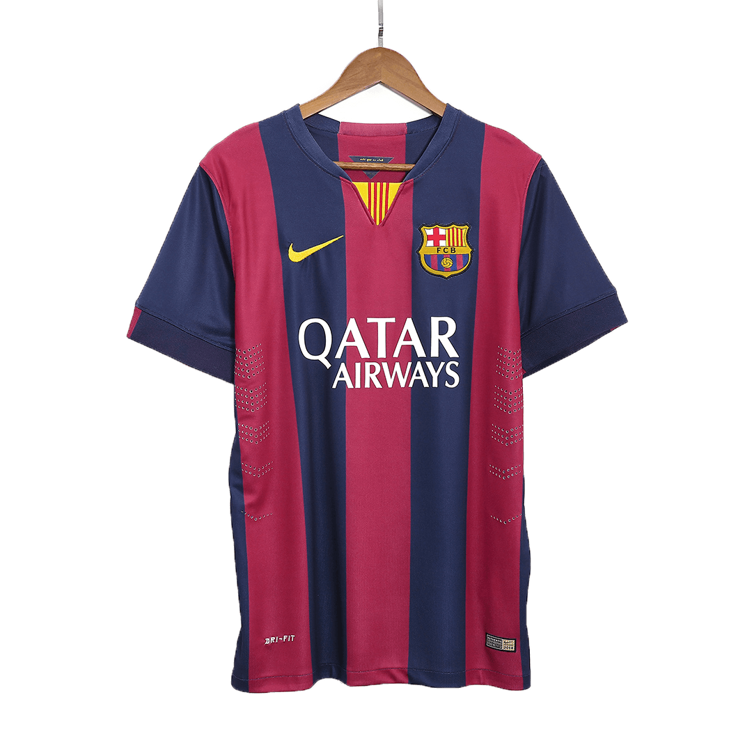SUAREZ #9 Ρετρό φανέλα Barcelona για εντός έδρας ποδόσφαιρο 2014/15