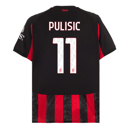 Φανέλα Εντός Έδρας AC Milan 2025/26 PULISIC #11 Κόκκινο & Μαύρο