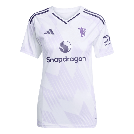 Γυναικεία φανέλα ποδοσφαίρου Manchester United εκτός έδρας 25/26 Λευκή