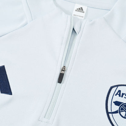Arsenal 1/4 Zip Tracksuit 2025/26 Kids White