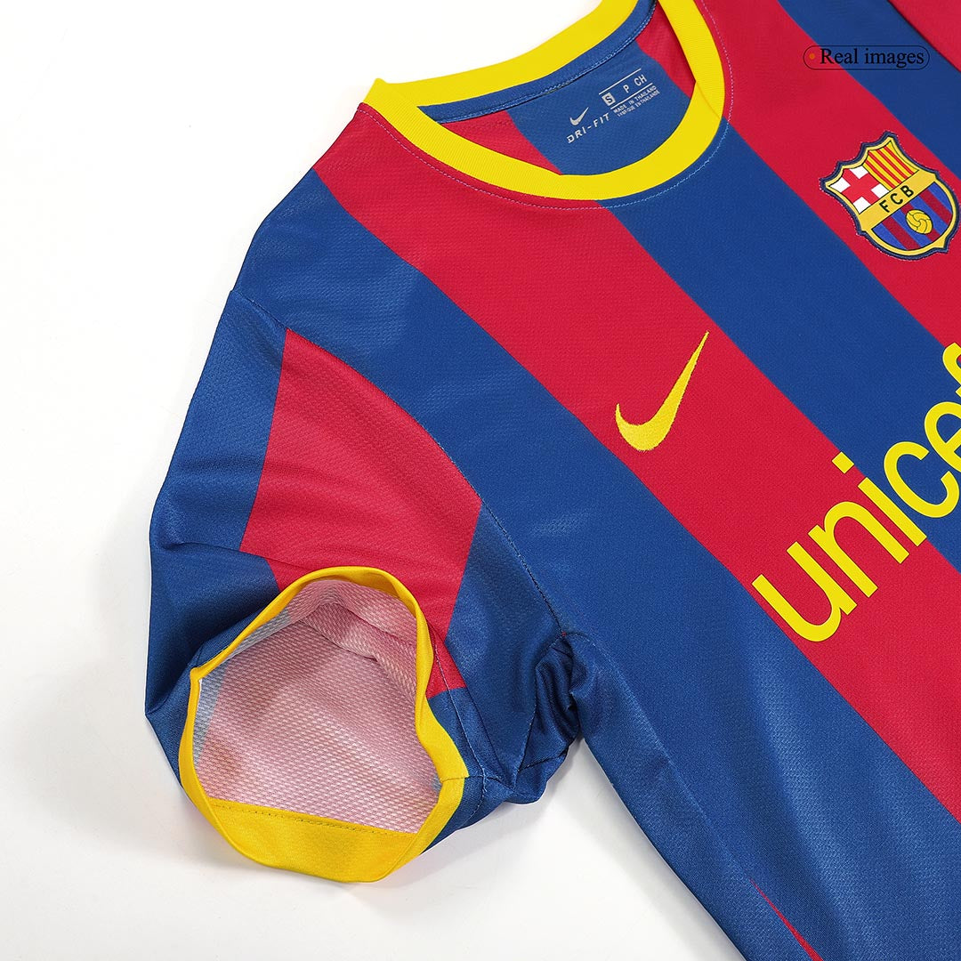 DAVID VILLA #7 Ρετρό φανέλα Barcelona για εντός έδρας ποδόσφαιρο 2010/11