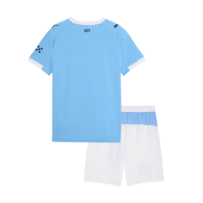 Manchester City Home Kids Soccer Jerseys Kit 2025/26