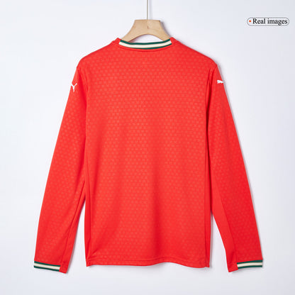 Portugal Home Long Sleeve Soccer Jersey 2025 Red