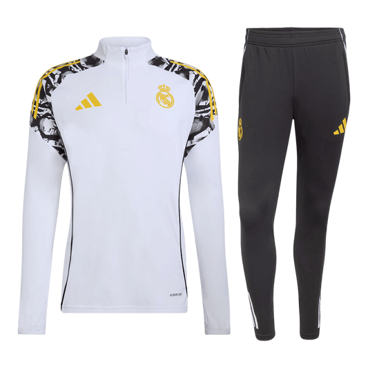 Kid's Real Madrid x MARVEL Zipper Sweatshirt Kit(Top+Pants) 25/26 White