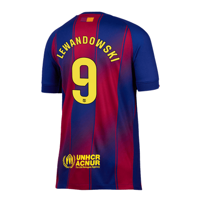 Φανέλα Ποδοσφαίρου Μπαρτσελόνα LEWANDOWSKI #9 Εντός Έδρας 2025/26