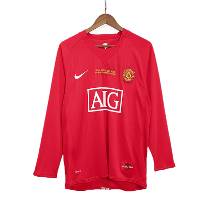 RONALDO #7 Manchester United Retro Jersey Home Soccer Shirt 2007/08 - UCL Final