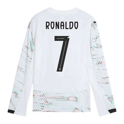 Πορτογαλία μακρυμάνικη φανέλα RONALDO #7 εκτός έδρας ποδοσφαίρου 2025