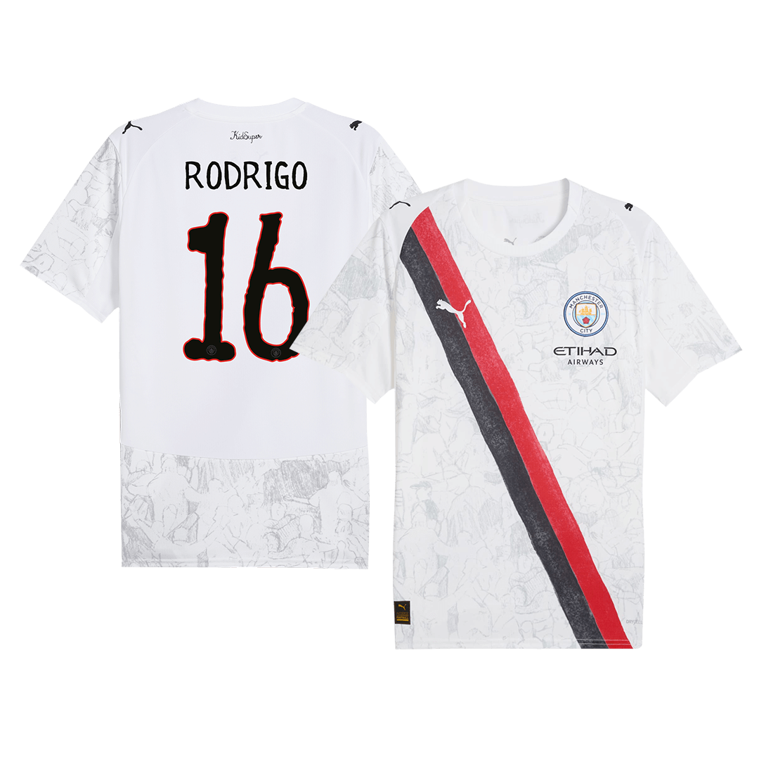 Φανέλα KidSuper Manchester City 2025/26 – Club World Cup με το όνομα RODRIGO #16