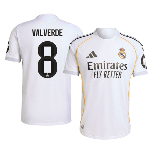 VALVERDE #8 Αυθεντική ποδοσφαιρική φανέλα Ρεάλ Μαδρίτης εντός έδρας 2025/26