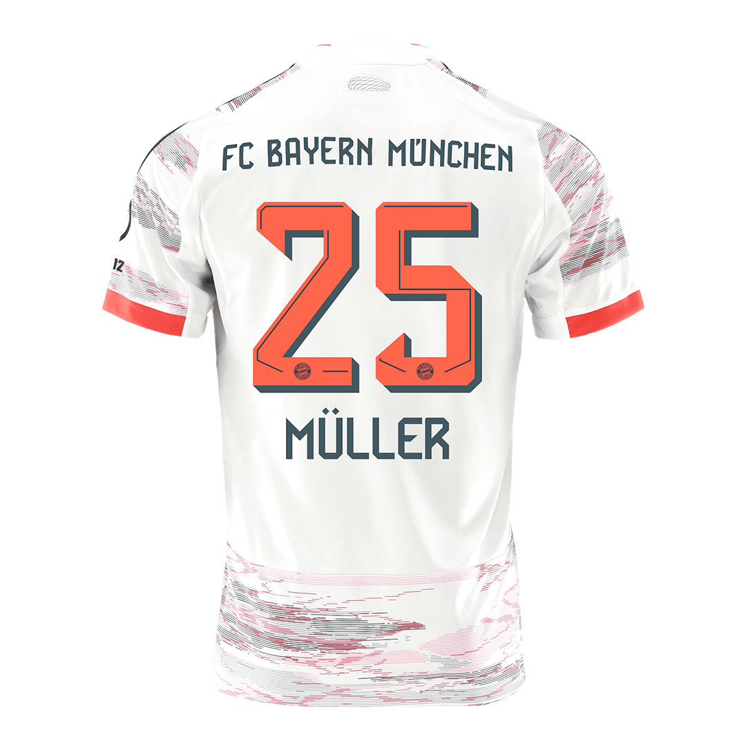 MULLER #25 Φανέλα Ποδοσφαίρου Bayern Munich Εκτός έδρας 2025/26