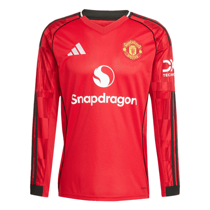 Μακρυμάνικη ποδοσφαιρική φανέλα Manchester United για το σπίτι 2025/26