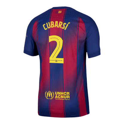 CUBARSÍ #2 Αυθεντική Φανέλα Ποδοσφαίρου Barcelona Home 2025/26 - UCL