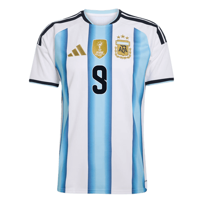 J.ÁLVAREZ #9 Argentina Home Soccer Jersey World Cup 2026