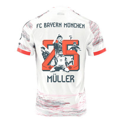 MULLER Special #25 Μπάγερν Μονάχου εκτός έδρας ποδοσφαιρική φανέλα 2025/26 Λευκή