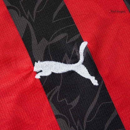 AC Milan Home Soccer Jersey Kit(Jersey+Shorts) 2025/26 Red&Black