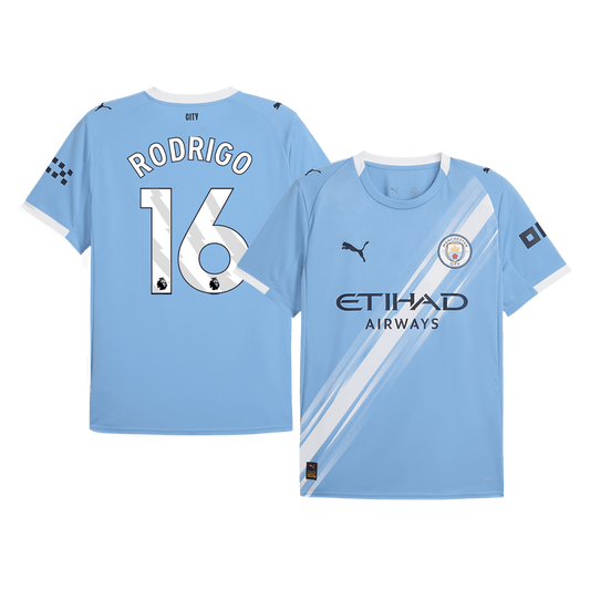 RODRIGO #16 Εντός έδρας ποδοσφαιρική φανέλα Manchester City 2025/26 Μπλε