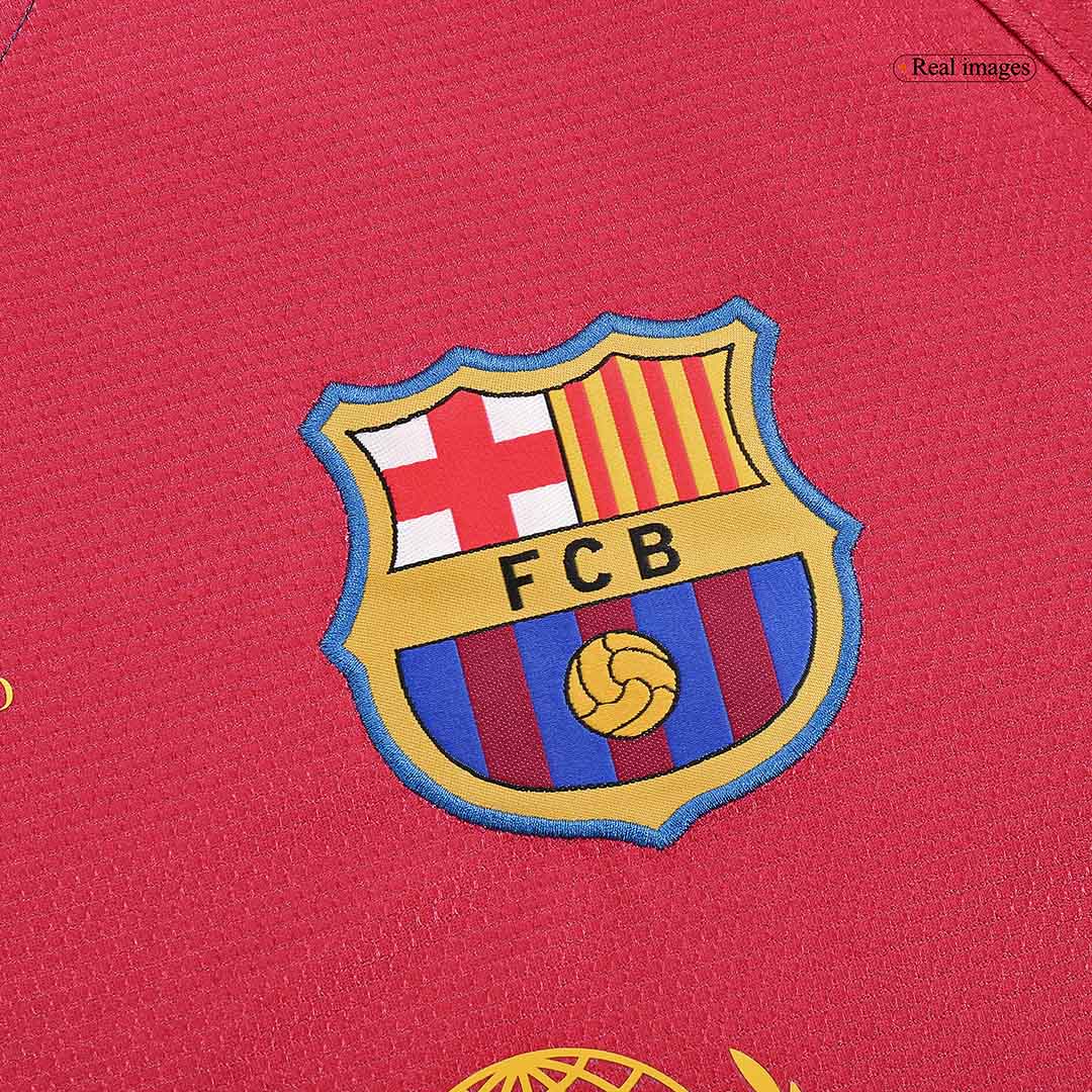 XAVI #6 Ρετρό φανέλα Barcelona με μακριά μανίκια εντός έδρας ποδοσφαιρική φανέλα 2008/09 - Τελικός UCL