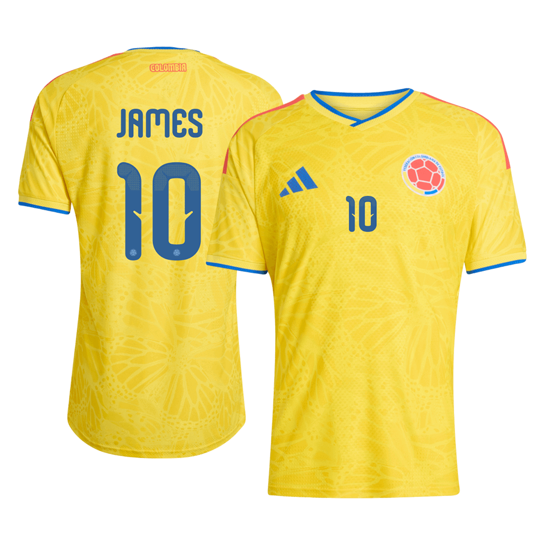 Κολομβία JAMES #10 Αρχική σελίδα Προσαρμοσμένη έκδοση παίκτη Φανέλα ποδοσφαίρου Παγκόσμιο Κύπελλο 2026