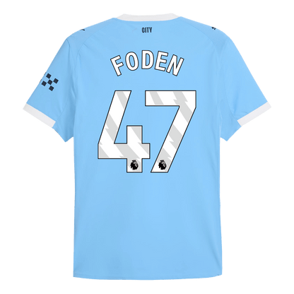FODEN #47 Authentic Manchester City Home Soccer Jersey 2025/26 Blue