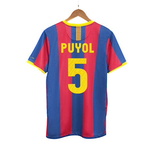 PUYOL #5 Ρετρό φανέλα Barcelona για εντός έδρας ποδόσφαιρο 2010/11