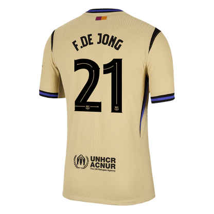 F.DE JONG #21 Αυθεντική Φανέλα Ποδοσφαίρου Barcelona Εκτός έδρας 2025/26 - UCL