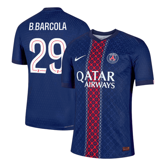B.BARCOLA #29 PSG Αυθεντική Φανέλα Ποδοσφαίρου Εντός Έδρας 2025/26