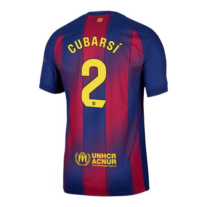 CUBARSÍ #2 Αυθεντική Φανέλα Ποδοσφαίρου Barcelona Home 2025/26