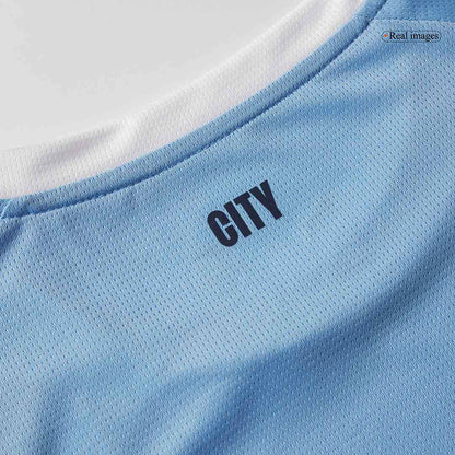 HAALAND #9 Εντός έδρας ποδοσφαιρική φανέλα Manchester City 2025/26 Μπλε
