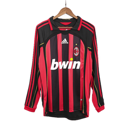 RONALDO #99 AC Milan Home Retro Long Sleeve Soccer Jersey 2006/07
