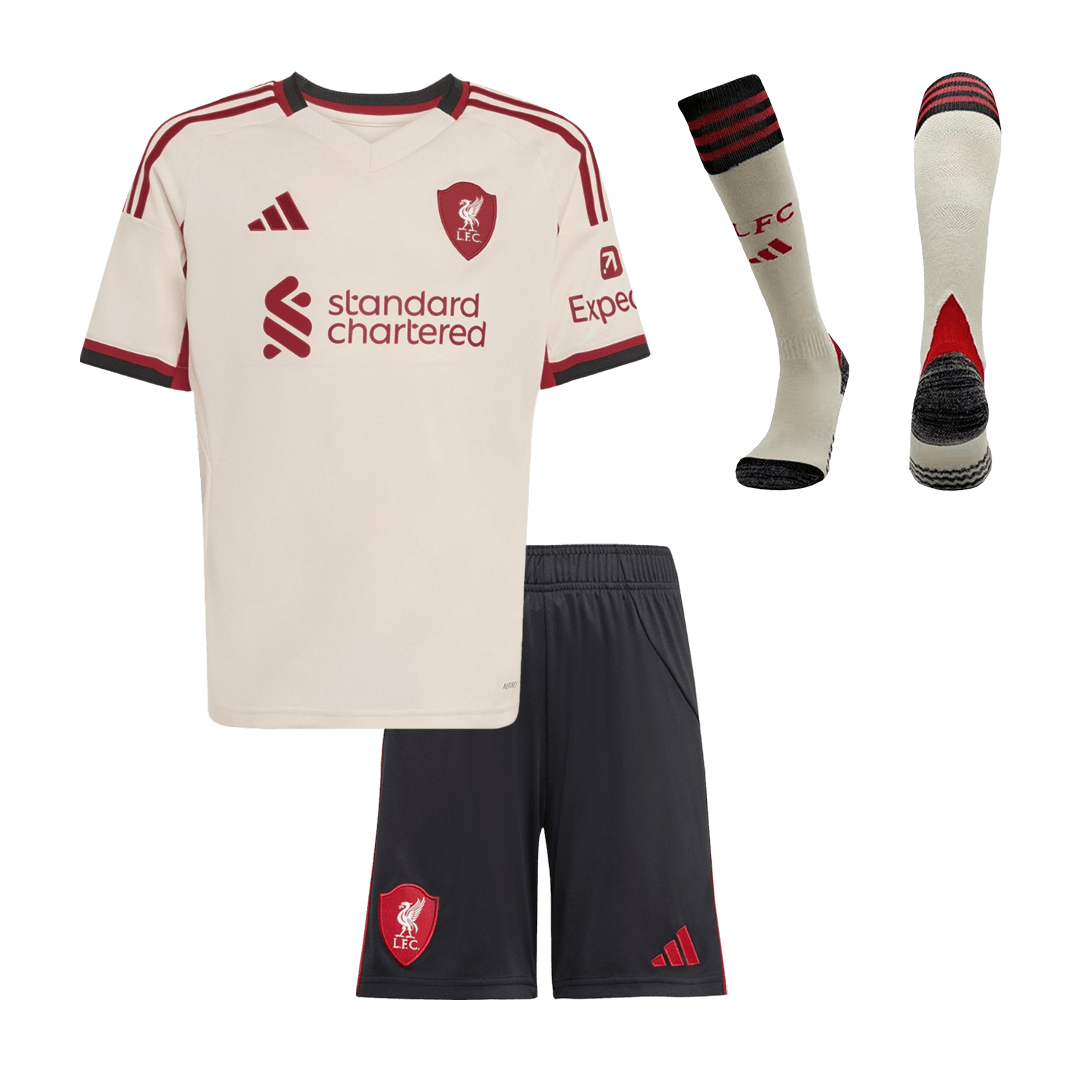 Liverpool Away Kids Soccer Jerseys Full Kit 2025/26
