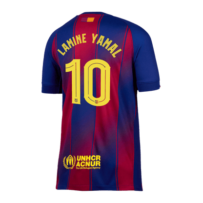 LAMINE YAMAL #10 Εντός έδρας ποδοσφαιρικεσ φανελεσ Barcelona 2025/26 Κόκκινο&Μπλε - UCL