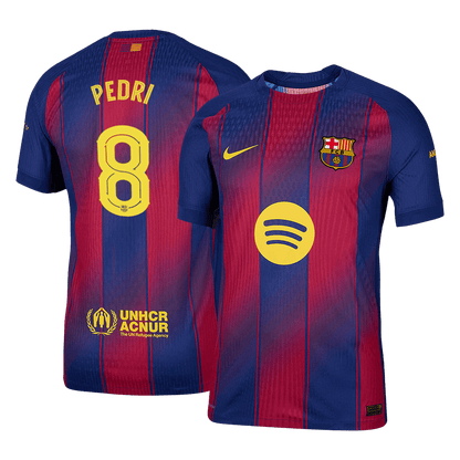 PEDRI #8 Αυθεντική Φανέλα Ποδοσφαίρου Barcelona για την Εντός Έδρας 2025/26 Κόκκινο & Μπλε - UCL