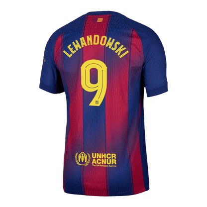 LEWANDOWSKI #9 Αυθεντική εντός έδρας ποδοσφαιρική φανέλα της Μπαρτσελόνα 2025/26 Κόκκινο&Μπλε - UCL