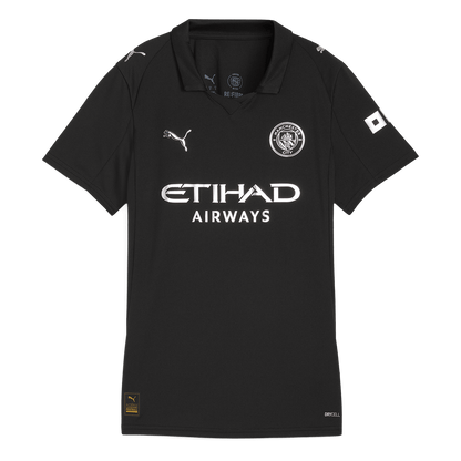 Γυναικεία ποδοσφαιρική φανέλα Manchester City εκτός έδρας 25/26 μαύρη