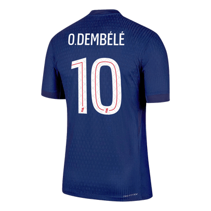 O.DEMBELE #10 PSG Home Authentic Soccer Jersey 2025/26