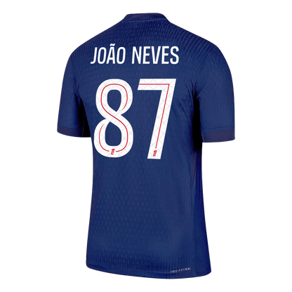 JOÃO NEVES #87 PSG Home Authentic Soccer Jersey 2025/26