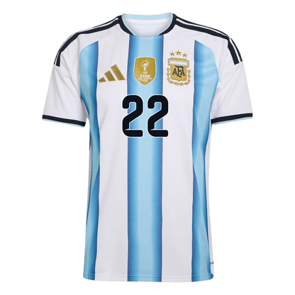 L.MARTÍNEZ #22 Argentina Home Soccer Jersey World Cup 2026
