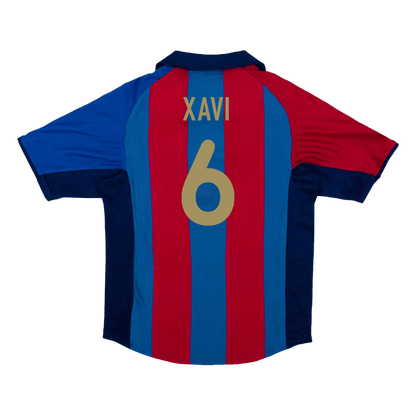 XAVI #6 Ρετρό φανέλα Barcelona για εντός έδρας ποδόσφαιρο 2001/02