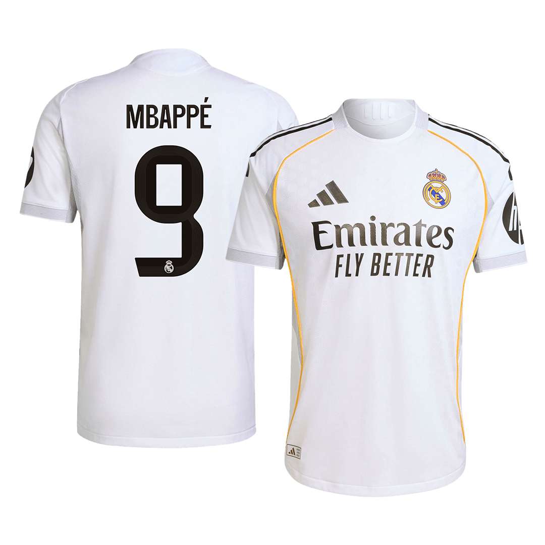MBAPPE #9 Αυθεντική φανέλα ποδοσφαίρου της Ρεάλ Μαδρίτης στο σπίτι 2025/26