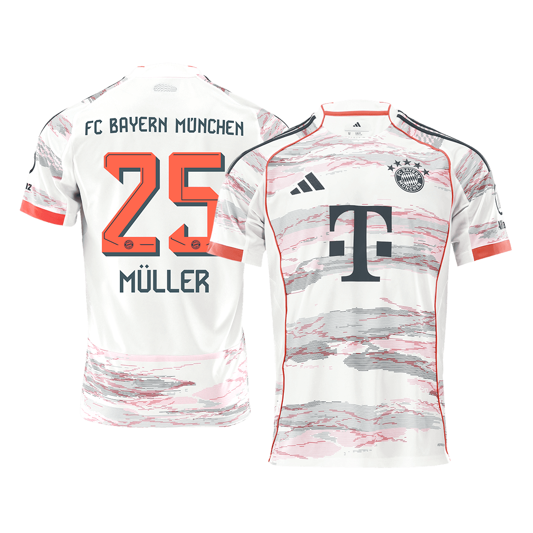 MULLER #25 Φανέλα Ποδοσφαίρου Bayern Munich Εκτός έδρας 2025/26