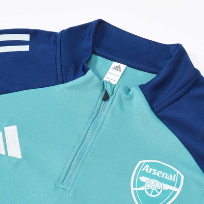 Arsenal 1/4 Zip Tracksuit 2025/26 Kids Green