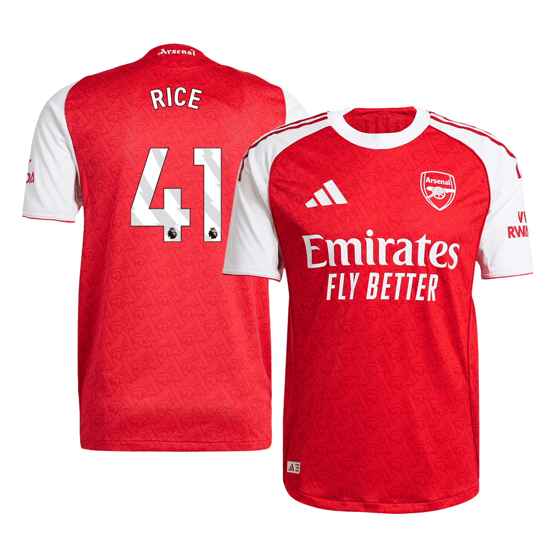 RICE #41 Αυθεντική φανέλα ποδοσφαίρου Arsenal 2025/26 Κόκκινη