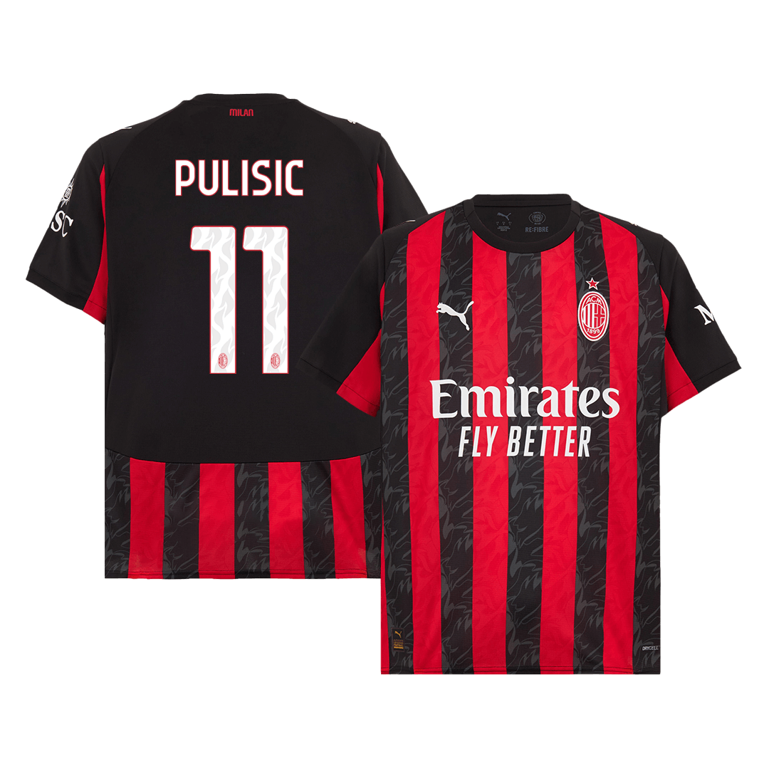 Μπανέλα AC Milan PULISIC #11 ανδρών εντός έδρας ποδοσφαίρου 2025/26