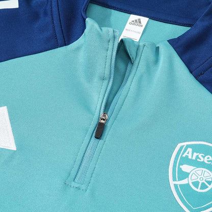 Arsenal 1/4 Zip Tracksuit 2025/26 Kids Green