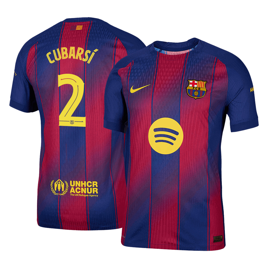 CUBARSÍ #2 Αυθεντική Φανέλα Ποδοσφαίρου Barcelona Home 2025/26 - UCL