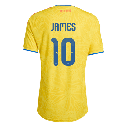 Κολομβία JAMES #10 Αρχική σελίδα Προσαρμοσμένη έκδοση παίκτη Φανέλα ποδοσφαίρου Παγκόσμιο Κύπελλο 2026