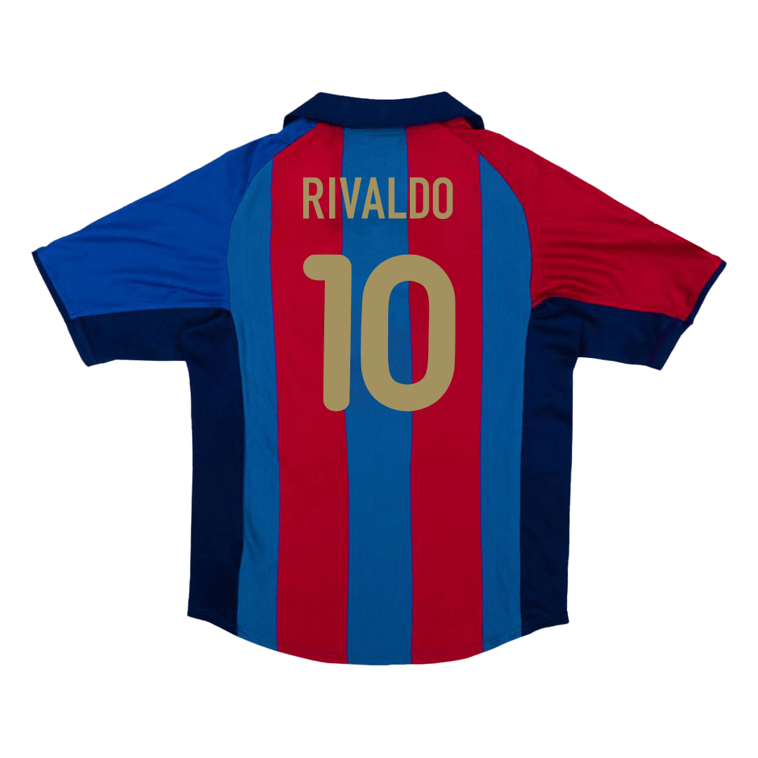 Μπαρτσελόνα Ρετρό φανέλα Εντός 2001/02 RIVALDO #10