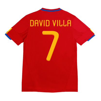 Ρετρό φανέλα με το Νο 7, DAVID VILLA, εντός έδρας Ισπανίας 2010